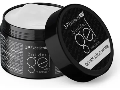 Obrázek produktu pro Excellent PRO | build-up gel Thixo 15g - Bílý - Samovyhlazující - Vysoce krycí - Ideální pro nail art