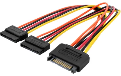Obrázek produktu pro Digitus AK-430405-003-M, 0,3 m, SATA 15-pin, 2 x SATA 15-pin, Samec, Samice, Přímý