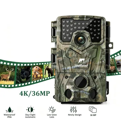 Image de Caméra sauvage 36MP 4K étanche Caméra animalière avec carte mémoire 32G 120° Caméra de chasse