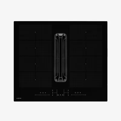 Image de Klarstein AirJet FlexPro Table à induction avec Hotte intégrée - CEE A+, 600 m³/h, 14 kW, 4 Zones, Boost, Silencieux 52 dB,tactile, Filtre aluminium, Noir