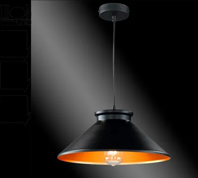Produktbild von Pendelleuchte DOMED aus Metall Schwarz Gold
