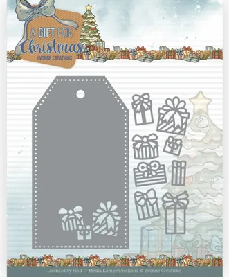 Produktbild von Stanzschablone - Yvonne Creations - A Gift for Christmas - Weihnachts Anhänger