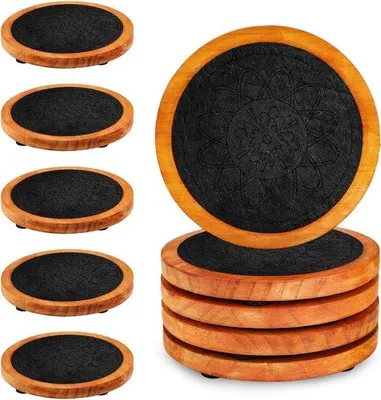 Image de Jeux de cales en bois - Absorbantes et antidérapantes - 5 pièces - Design robuste - 10 cm