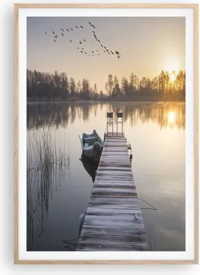 Produktbild von Gerahmtes Poster - Rahmen in heller Eiche - Brücke Westen die Sonne - 70x100 cm - Wand Bild - Wanddeko - Wandbilder - Wandposter - Bilderrahmen - Bilder - Kunstdruck - Wandbild - P2NPA70x100-4197