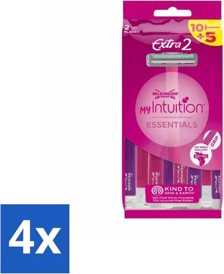 Produktbild von Wilkinson – Einwegrasierer – Extra 2 Beauty – Extra Komfort – 15 Klingen - Vorteilspack - 4 Stücke