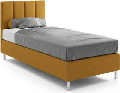 Produktbild von Hotelbett 90x200 cm - Gelb - Polsterbett für Hotels und Pensionen - Boxspringbett - Wasserabweisend - Als Doppelbett Stellbar - THIRA
