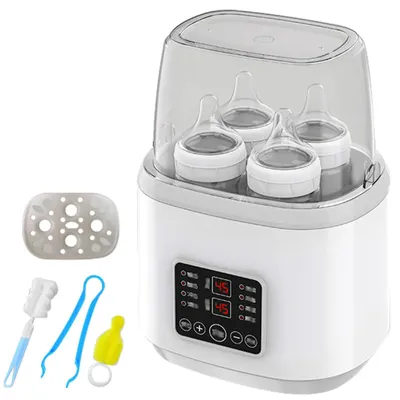 Immagine prodotto di Scaldabiberon per neonati, sterilizzatore 8-in-1 per biberon, scaldabiberon rapido, scaldalatte per neonati, scaldalatte per alimenti per bambini e funzione di scongelamento, riscaldatore per alimenti per bambini senza BPA con display LCD – Grigio