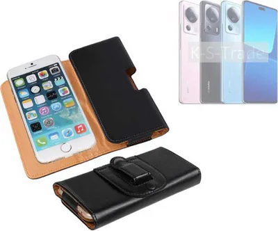 Produktbild von K-S-Trade Schützhülle Handyhülle kompatibel mit Xiaomi 13 Lite Holster Gürtel Tasche Schutzhülle Handy-Tasche Smartphone Case Seitentasche