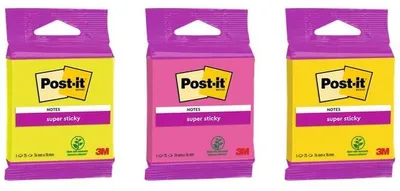 Zdjęcie produktu dla Bloček samolepicí 3M Post-it Super Sticky, 76x76 mm, neonový mix, 75 lístků
