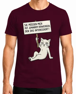 Zdjęcie produktu dla "Musisz mnie pomylić z kimś" - koszulka męska, kolor burgundowy, rozmiar L. (Sarkastyczne stwierdzenie)