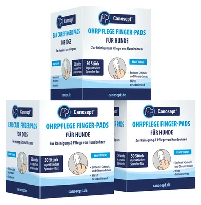 Produktbild von Canosept Ohrpflege Finger-Pads für Hunde 3 x 50 Stück