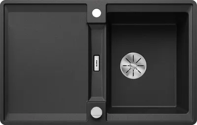 Produktbild von BLANCO ADIRA 45 S-F Einbauspüle SILGRANIT anthrazit ab 45 cm mit Ablauffernbedienung, mit Zubehör - inkl.