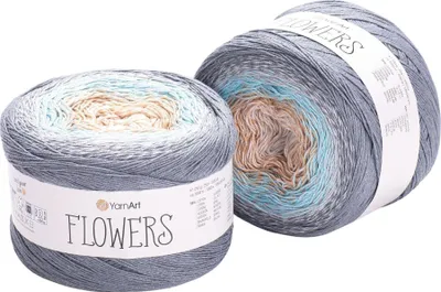 Produktbild von Yarn Art Flowers 268 Grey Blue Strickgarn