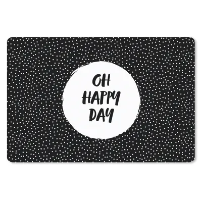 Produktbild von MuchoWow® Mauspad Mousepad Zitate - Text - Oh happy day - Glück 27x18 cm - Mousepads - Maus Mat - Pad - Mausunterlage - Büroartikel - Desk Matten