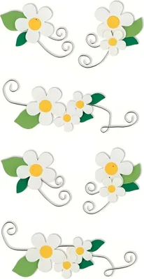 Produktbild von HEYDA 203780642 Stick-On's-Mix Blumen 75 x 165 cm weiss