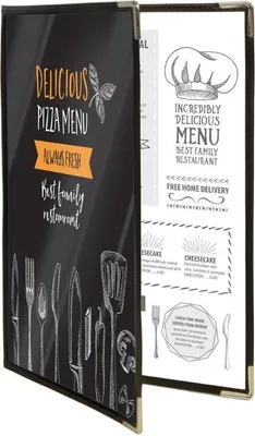 Immagine prodotto di Securit MC3-CYA4-BR2 Cartella per schede menu Securit CRYSTAL, A4, per 4 fogli