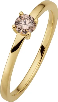 Produktbild von Orolino Ring 585/- Gold gelb 060 (19,1) Brillant braun 067370207-1