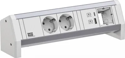 Produktbild von Bachmann Desk 2Xcee7/3 1Xusb A/C 22W 1Xcm Gst18 Ral9010