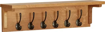 Produktbild von "2026 Promotion" Wandgarderobe 60x16x16 cm Massivholz Eiche - Wandgarderoben und Haken CC3160