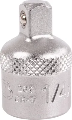 Imagen del producto de Adaptador BGS 269, acabado cromado mate, con rosca exterior de 6,3 (1/4") y rosca interior de 10 (3/8")