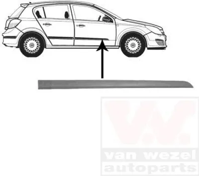 Produktbild von VAN WEZEL Zierleiste für die Tür Vorne Rechts Leiste für OPEL Astra H Caravan (A04) 3745424