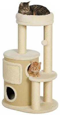 Produktbild von PawHut Kratzbaum mit 2-stöckiger Kratztonne Katzenbaum mit Sisal-Kratzpfosten