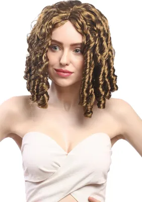 Produktbild von WIG ME UP Perücke Spirallocken Gold-Braun Barock Mittelscheitel 90900-ZA90