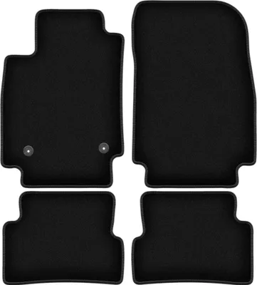 Zdjęcie produktu dla Dywaniki welurowe do Renault Captur SUV (2013-2019) - czarne dywaniki samochodowe BASIC komplet (4 szt.)