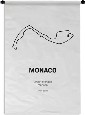 Produktbild von MuchoWow® Wandteppich Wandbehang Monaco - Rennstrecke - F1 60x90 cm Tapisserie Dekoration Wandtuch - Foto-Teppich - Abwaschbar