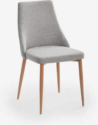 Produktbild von Stuhl gepolstert modern aus Stoff für Esszimmer und Küche Sirka - Hellgrau