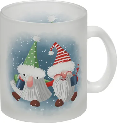 Produktbild von Betrunkene Wichtel Weihnachten Glas Tasse