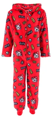 Produktbild von Paw Patrol Jungen Schlafanzug Kinder Pyjama Overall Jumpsuit Marshall, Farbe:Rot, Größe:98