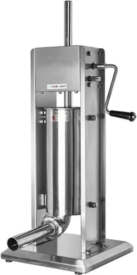Produktbild von Profi Wurstfüllmaschine aus Edelstahl | 5L |Silber | Füllrohre | Wurstfüller | Wurstpresse | Wurstmaschine | Entlüftungsventil und Handkurbel
