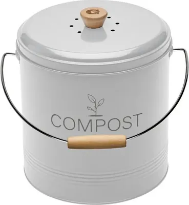 Produktbild von Runder, weißer 4,5-liter-komposteimer Guillouard 040606