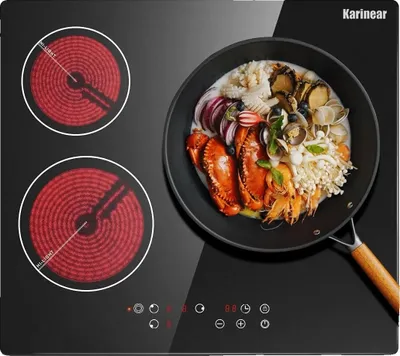 Zdjęcie produktu dla Elektryczna płyta ceramiczna, 3 strefy gotowania, moc 5700 W, obsługa dotykowa