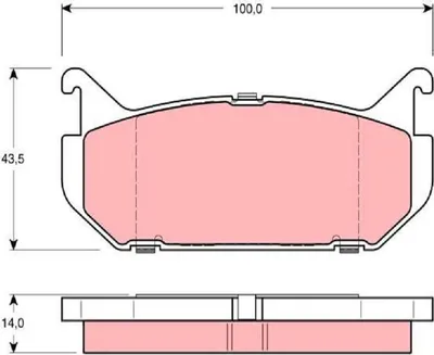 Produktbild von Trw Bremsbelagsatz, Scheibenbremse Hinterachse GDB1140