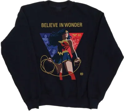 Produktbild von DC Comics - "80th Anniversary Believe In Wonder" Sweatshirt für Damen BI43224 (S) (Marineblau)