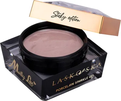 Zdjęcie produktu dla Porcelain Sparkle Gel Sticky Edition Laskovska Dirty Pink MollyLac 50 g