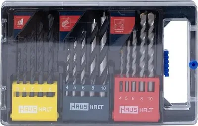 Obrázok produktu pre Haushalt Combo Drill Set Hss+Wood+Masonry 15Pcs