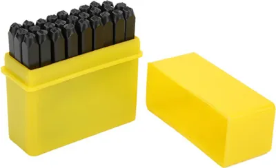 Produktbild von 3 mm Alphabet-Stanzer Kohlenstoffstahl, Metallstempel-Bastelwerkzeug-Set mit Etui (Alphabet)
