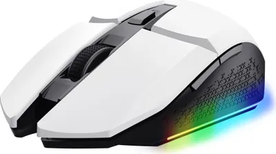 Produktbild von Trust Gaming GXT 110W Felox Wiederaufladbare Kabellose Gaming-Maus, 80 Stunden Akkulaufzeit, 800-4800 DPI, LED-Beleuchtung, 6 Tasten, Wireless Mouse für PC, Laptop, Computer, Windows – Weiß