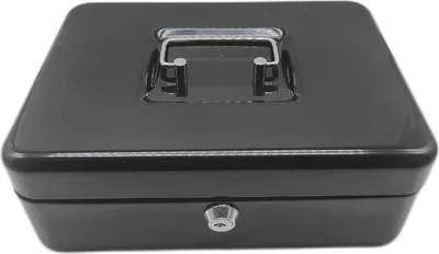 Produktbild von Sax Geldkassette Bürobedarf Aufbewahrung 25X18X9 cm Schwarz Münzeinsatz Organizer