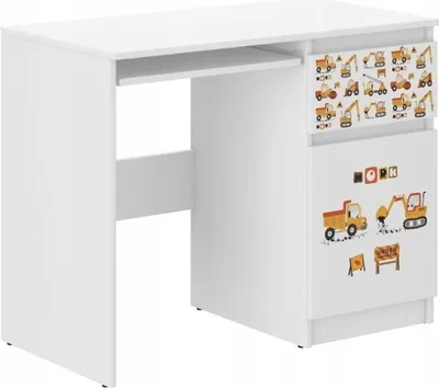 Obrázek produktu pro Dětský psací stůl Psací stůl do dětského pokoje Dřevěný psací stůl 96x50x76 cm; oranžový