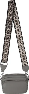 Produktbild von Bauchtasche Crossbody-Bag Umhängetasche Kunstleder Italy-Design GREY (53381)