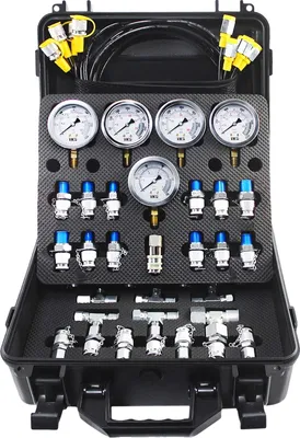 Produktbild von Hydraulisches Druckprüfgerät, 5 Manometer, Robuste Hülle
