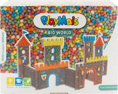 Produktbild von PlayMais Bastelset Schloss Mosaik - kreatives Spielzeug ab 3 Jahren