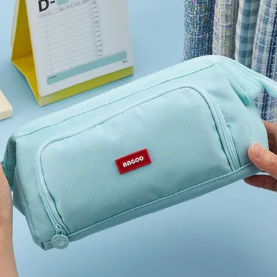 Produktbild von 360Home Große Kapazität Schlamperrollen Schüler SchreinMäppchen Hellblau