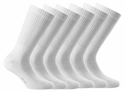Produktbild von Rohner Basic Uni Sport Socken, 6er Pack - Basic Sport, einfarbig Weiß 39-42