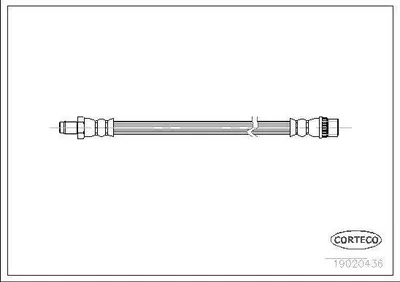 Produktbild von CORTECO 19020436 Bremsschlauch für DACIA SANDERO für RENAULT SUPER 5 (B/C40)