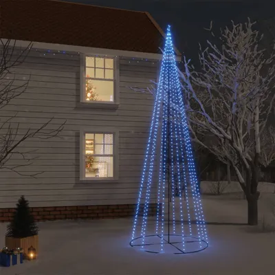 Immagine prodotto di vidaXL LED Albero di Natale a forma di cono blu 732 LED 160x500 cm